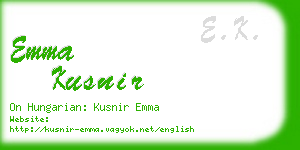 emma kusnir business card